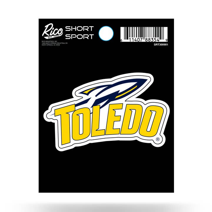 Rico Industries - Wholesale Sticker - NCAA Toledo Rockets Standard Short Sport Decal0