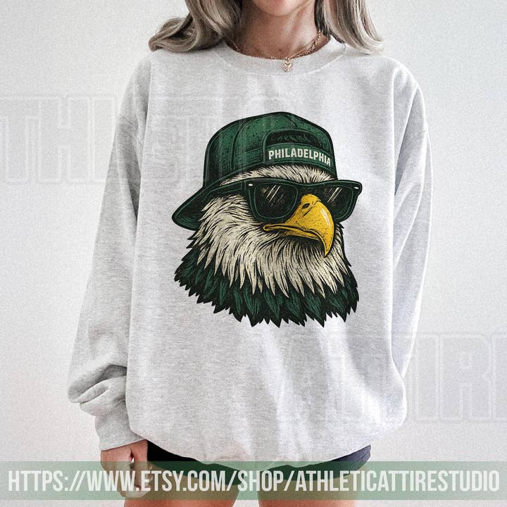 Vintage Philadelphia Eagle Football Mascot Sweatshirt for wholesale by TheKingShirt