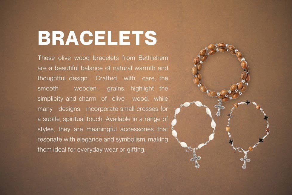 Holyland Artisans - Wholesale Prayer Beads Necklace - Olive Wood Bracelet_ Oval Rosary4