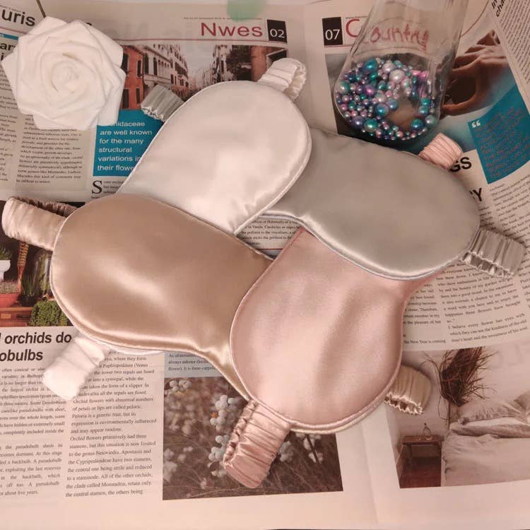 Kitten Claws Clips - Wholesale Sleep/Eye Mask - Silk Sleep Mask *Soft Pink 100% Organic4