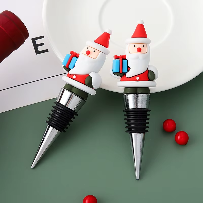 Sostraw & SmartThings - Wholesale Wine Stopper - Christmas Bottle Stopper - Funny Santa Claus - 7 models2