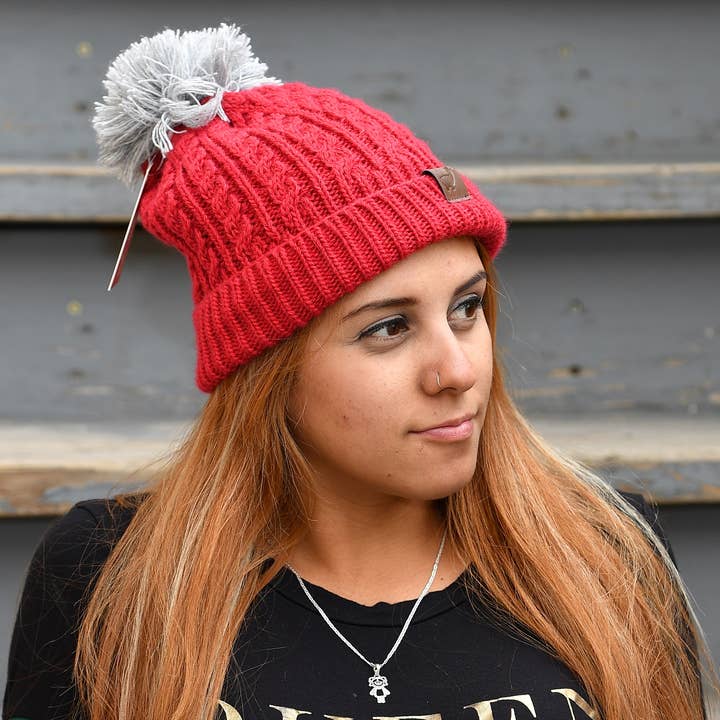 Caroline Baby Alpaca Superfine Mössa Tvåfärgad Exklusiv för wholesale av Sanyork Fair Trade