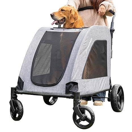 39F Inc. - Vente Caisse de transport – chien - EchoSmile Poussette pour chien XL, tout-terrain, capacité de 160 lbs1
