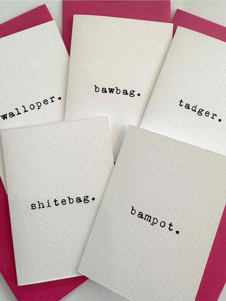 Pack of Mini Scottish Insult Cards for wholesale by Hiya Pal