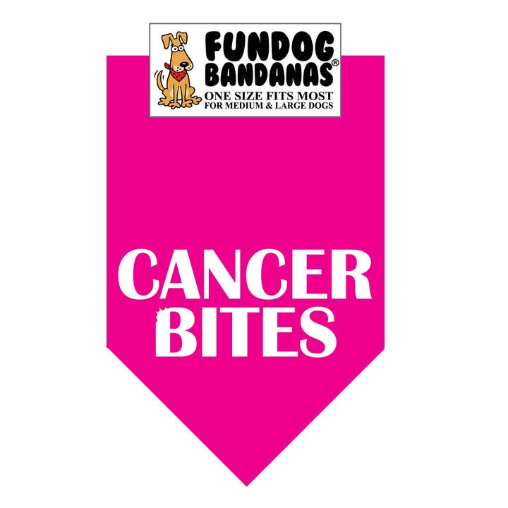 Pack de 5 - Pañuelo para perro "Cancer Bites" para venta al por mayor de FunDog Bandanas