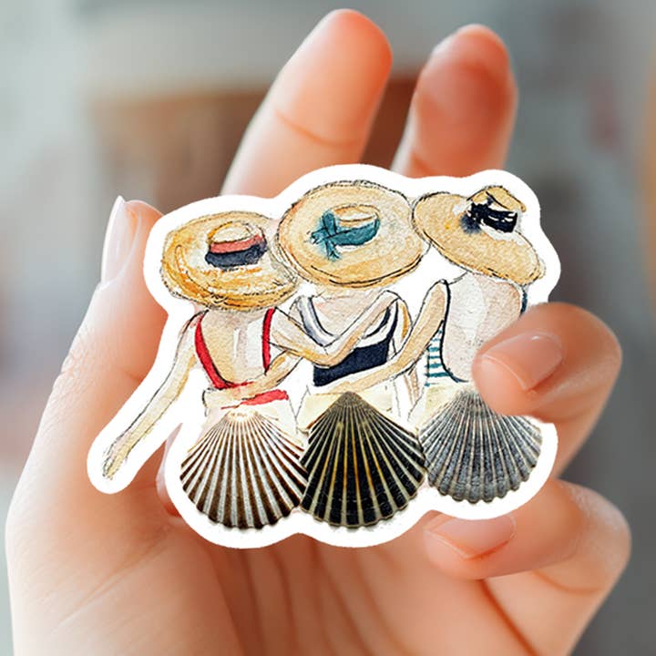 Shell Friends Vinylklistermärke 3 tum för wholesale av ALR Designs