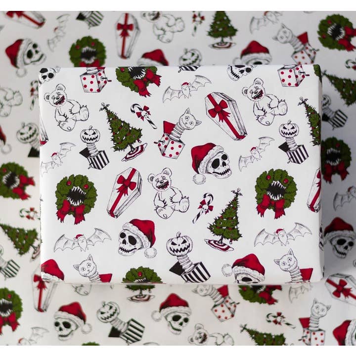 Spooky Cat Press - Wholesale Flat Wrap - Creepmas Gift Wrap Set (5 Sheets)