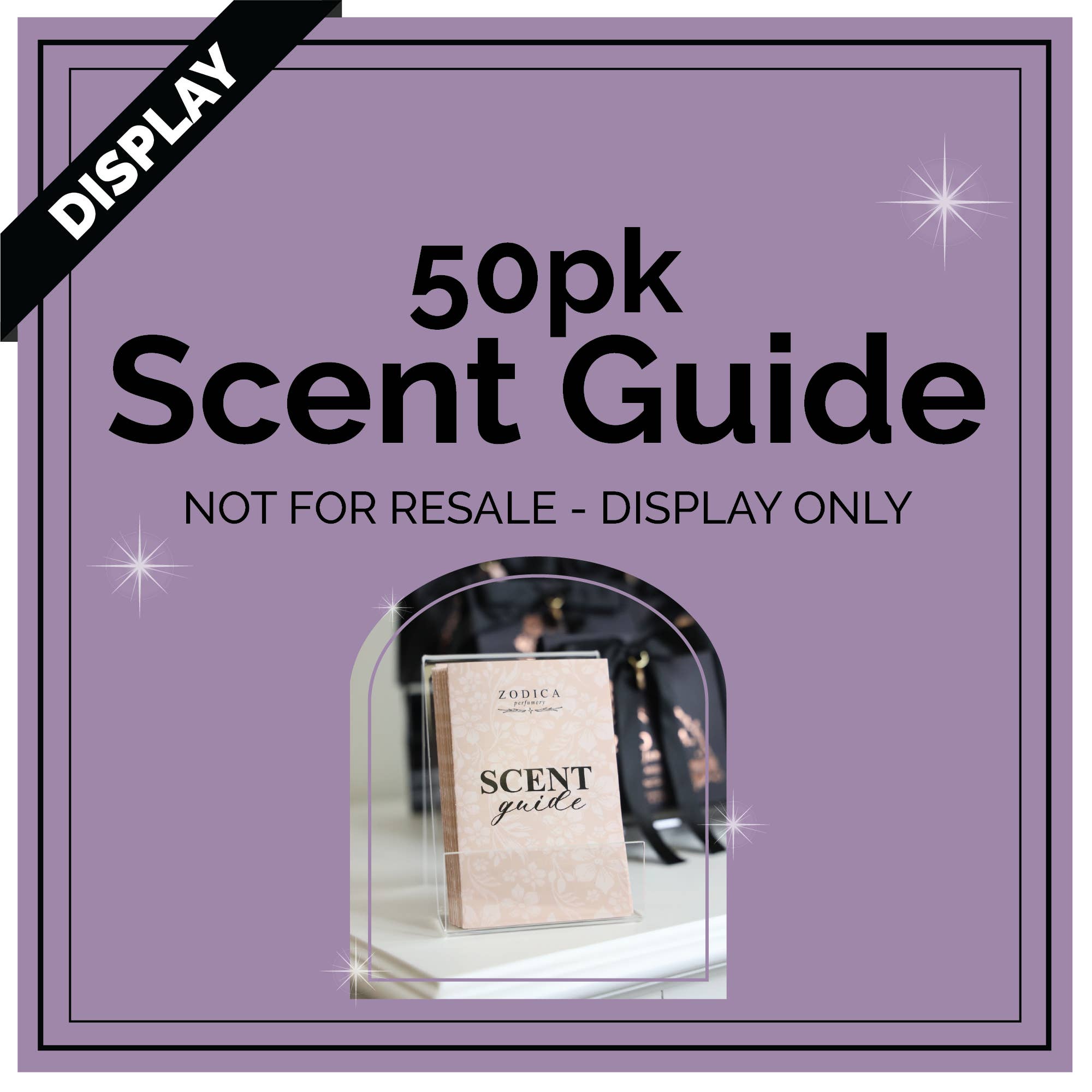 Zodica Perfumery - Wholesale Retailer Display - Beauty & Wellness - POP Scent Guide Brochures 50/Pack