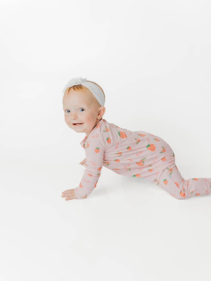 Kenna & Mav – Engroshandel Romper - Baby – Berry Sweet Bamboo Undertøj2