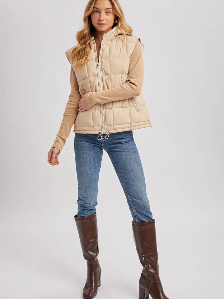 Bluivy – Colete - Mulher por atacado – COLETE COM CAPUZ COM ZÍPER8