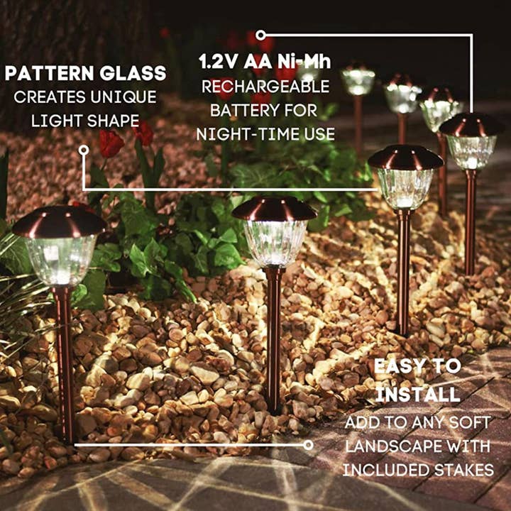 OutdoorSolarOutlet – wholesale Outdoor/lawn light – Energizer 8 Pack Solar Pathway LED Lights Outdoor-Stainless Steel 15 Lumen11