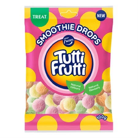 Fazer Tutti Frutti Smoothie Drops pour la vente par Swedish Godis Shop