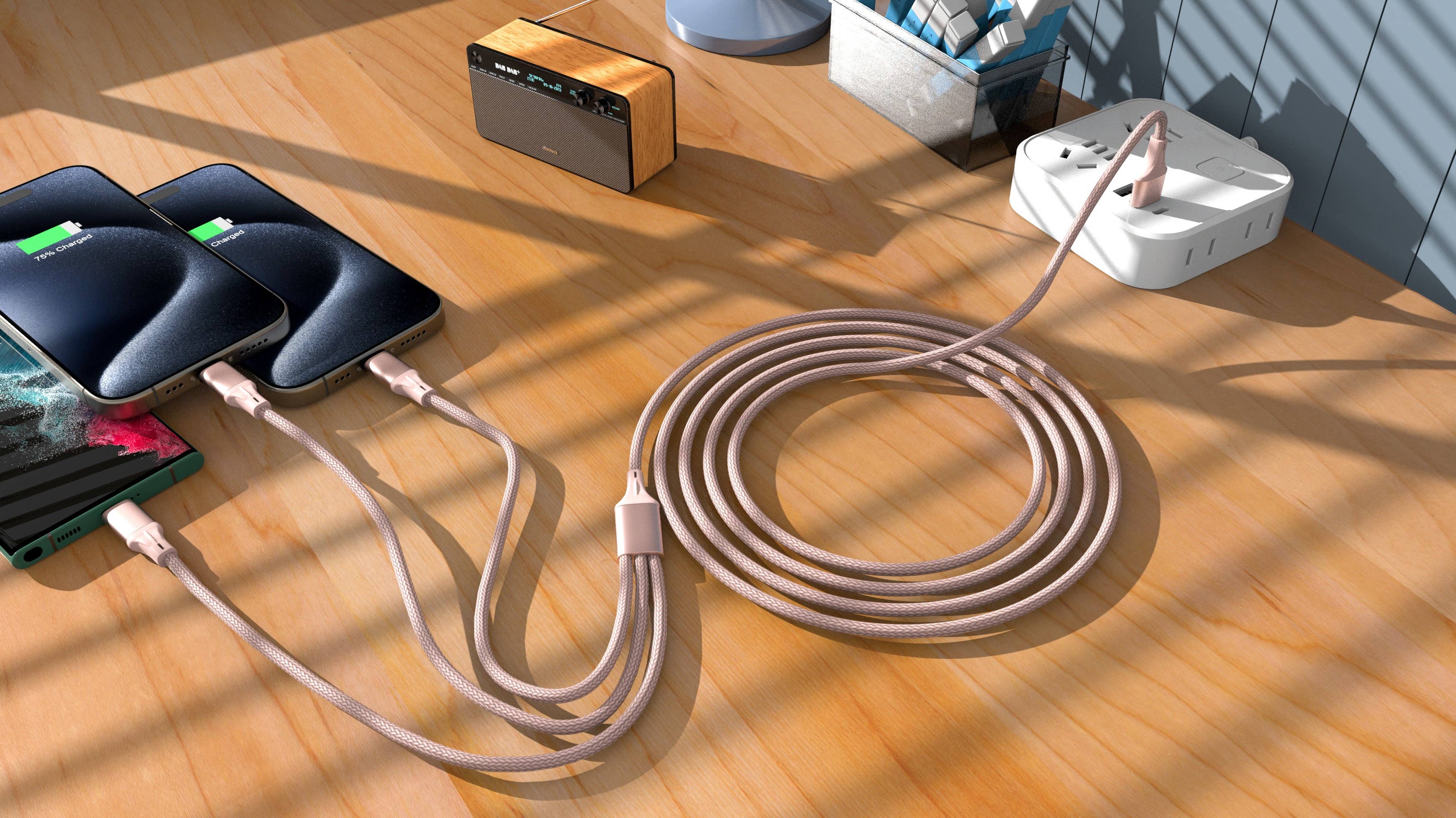 LAX Gadgets - Wholesale Charging Cable - 3-in-1 Cable For IPhone/Ipad & Android Devices - Retail Pack16