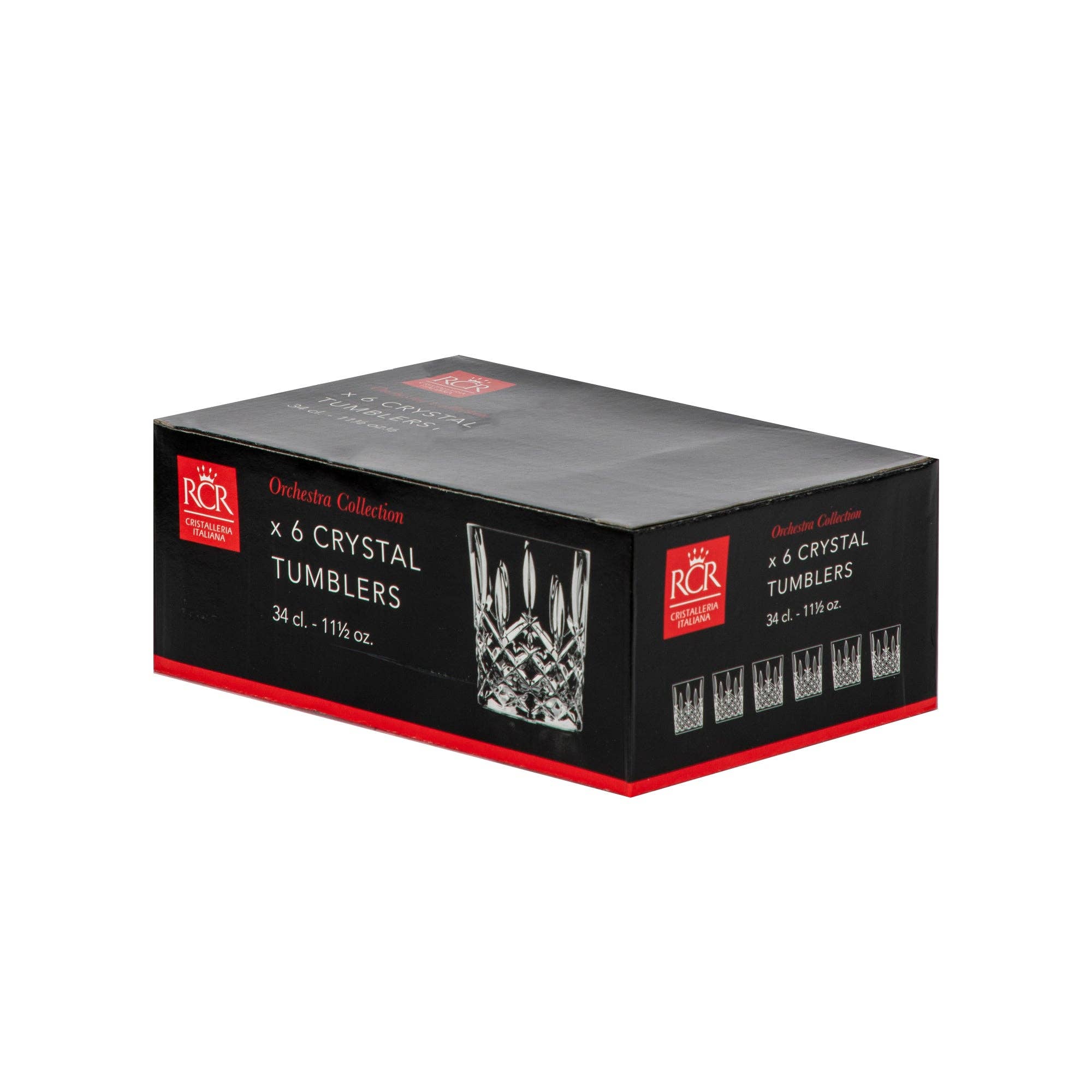 Rinkit Ltd - Wholesale Cocktail/Liquor Glass - RCR Crystal Orchestra Cut Double Old Fashioned Glass - 340ml4