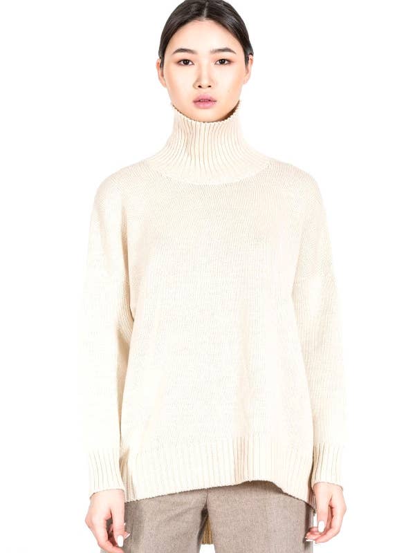 Pescoço de tartaruga de lã branca por atacado de Mongulai