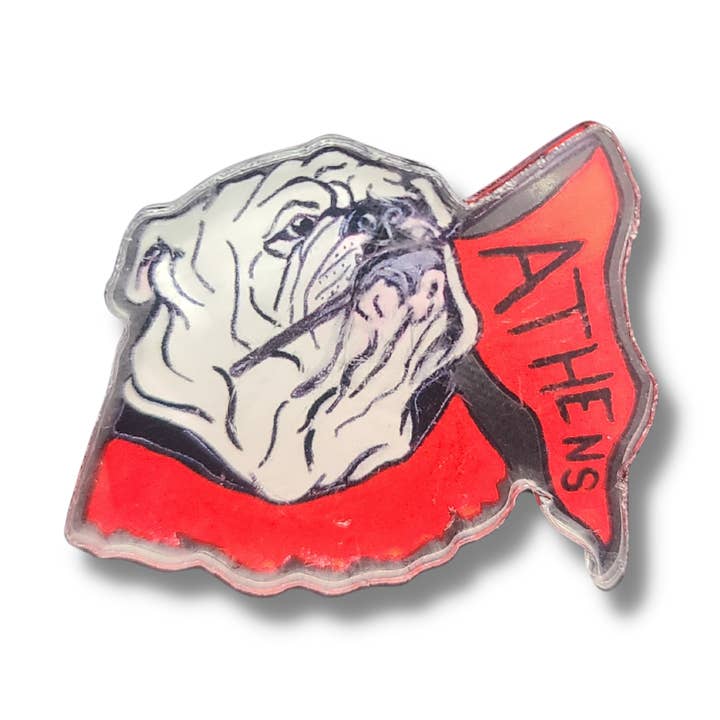 Athens UGA Acrylic Pin for wholesale by Athens Art & Frame