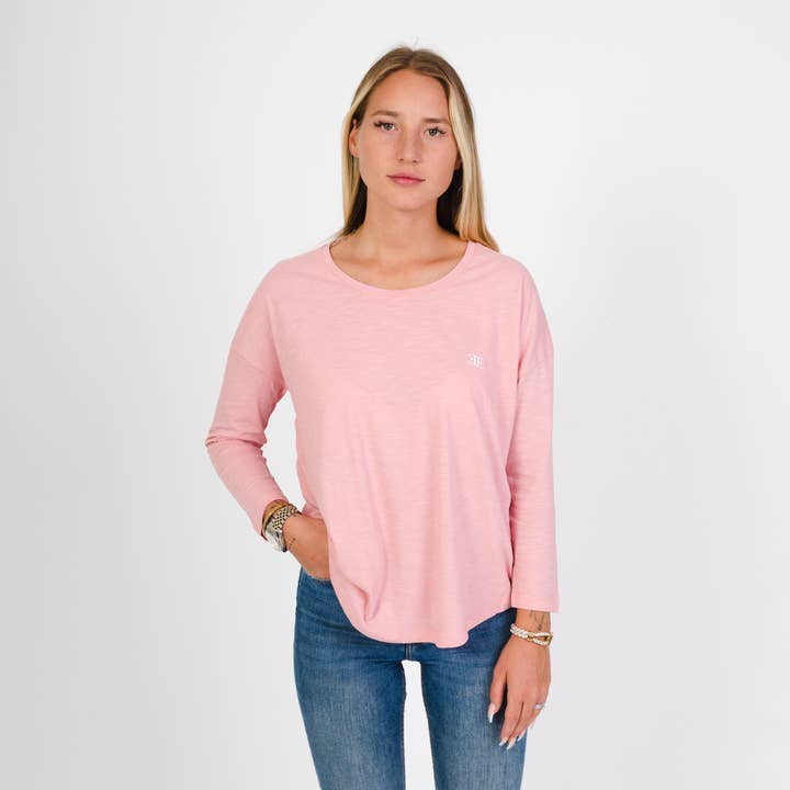 Maglia basic maniche lunghe da donna in cotone biologico per la vendita all'ingrosso da parte di Enzo Escoba | est. 2017