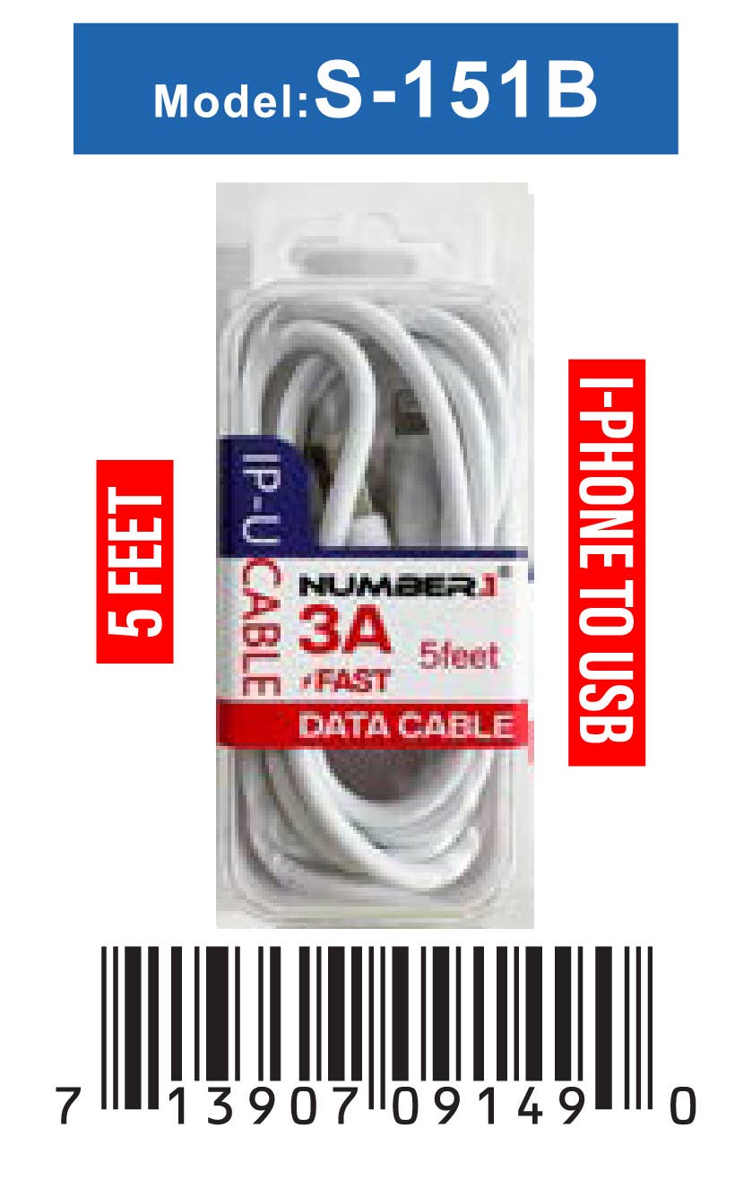 7 Star - Vendita all'ingrosso Cavo di ricarica - Cellulare Cavi e Spine Misti con Display 106 pz Articolo#YJZ-13