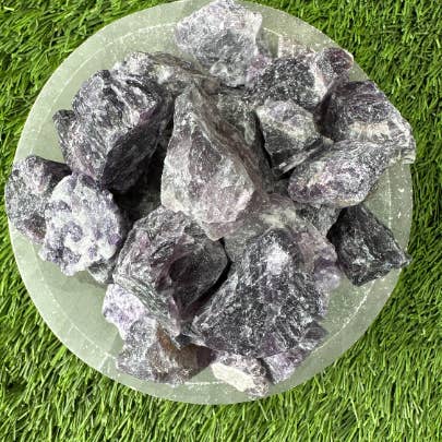 CaNatureLover - Vente Pierre et cristal de spiritualité - Fluorite violette RAW, taille 0,75 à 1,25 pouces, fluorite violette RAW