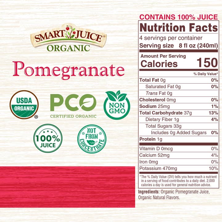 Smart Juice - Wholesale Fruit Juice - Organic Pomegranate Juice
