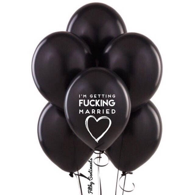 Palloncini I'm Getting Fucking Married (confezione da 5) per la vendita all'ingrosso da parte di Filthy Sentiments