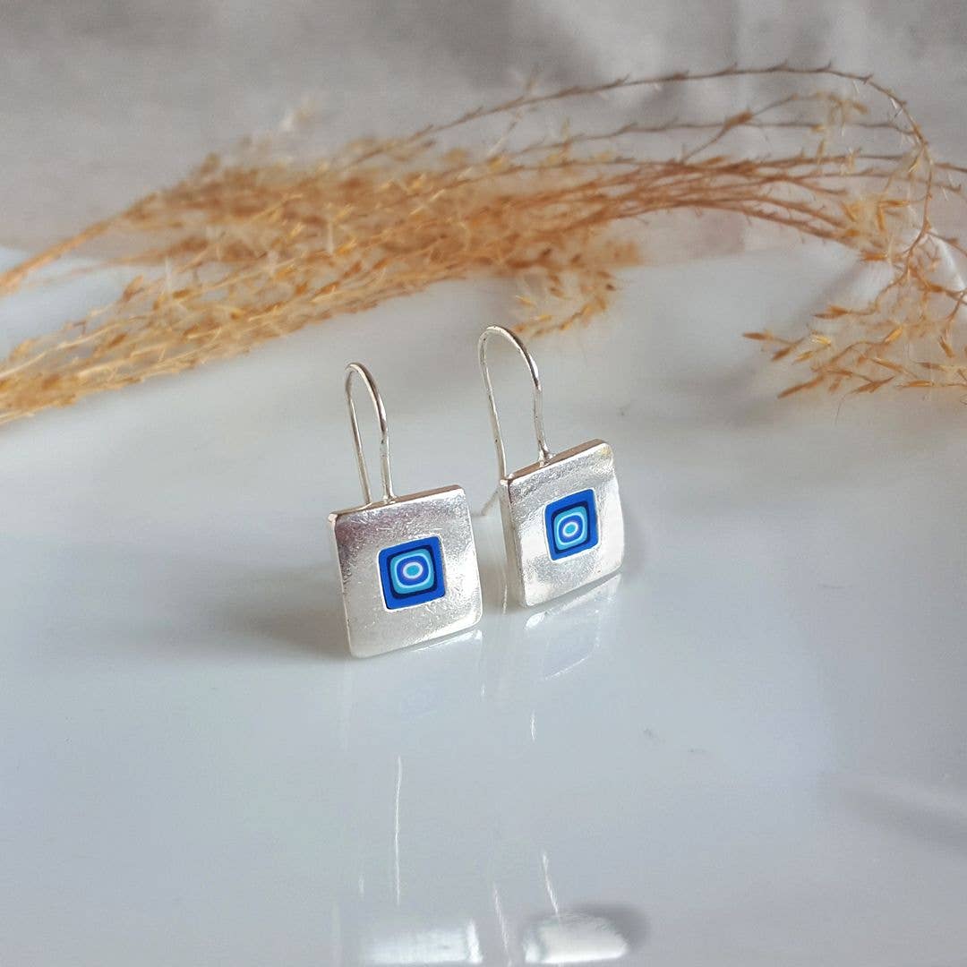 PASTACUITA – wholesale Hängande örhängen – Runda örhängen med hake i italiensk Millefiori-teknik9