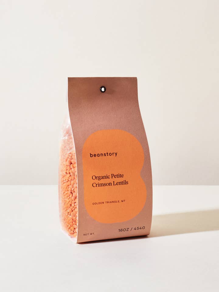 Organic Petite Crimson Lentils for wholesale by Beanstory