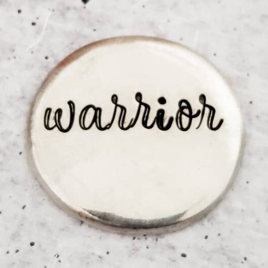 Pedra de Bolso Inspiracional WARRIOR por atacado de Salt and Sparkle