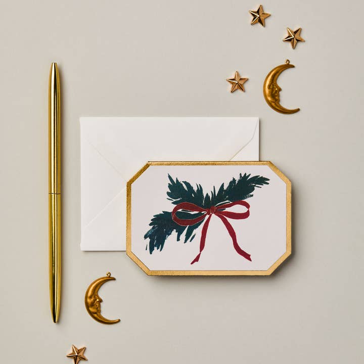 JULROSETT BOTANISK STANSAD MINI JULKORT för wholesale av Katie Housley