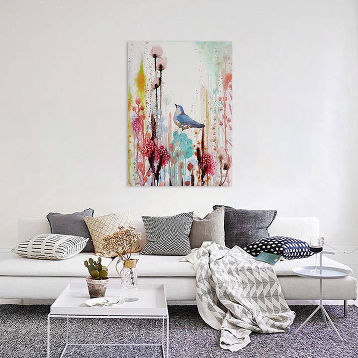 Altid i mit hjerte indrammet lærred kunsttryk, vægdekor for engroshandel hos Study Room