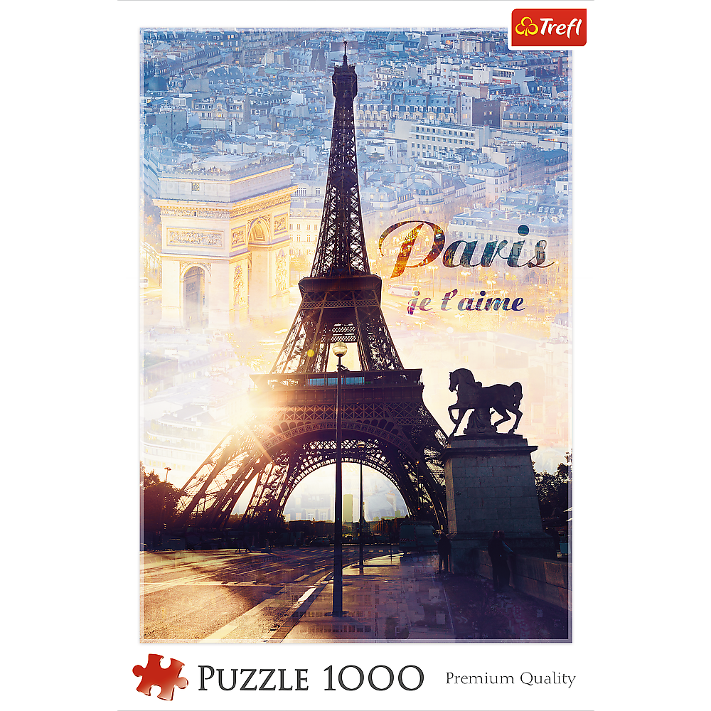 CASTORLAND by Bridge Toys – wholesale Puzzle – Adult – 1000 Piece Jigsaw Puzzles, Paris at Dawn Puzzle, France, Puzzle of The Eiffel Tower, Arc De Triumph, Adult Puzzles, Trefl 103942