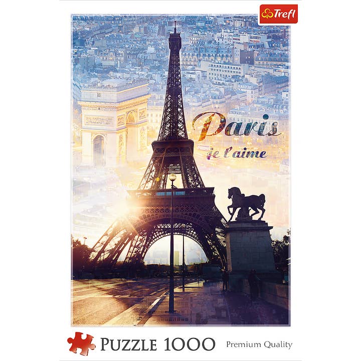 CASTORLAND by Bridge Toys – wholesale Puzzle – Adult – 1000 Piece Jigsaw Puzzles, Paris at Dawn Puzzle, France, Puzzle of The Eiffel Tower, Arc De Triumph, Adult Puzzles, Trefl 103942