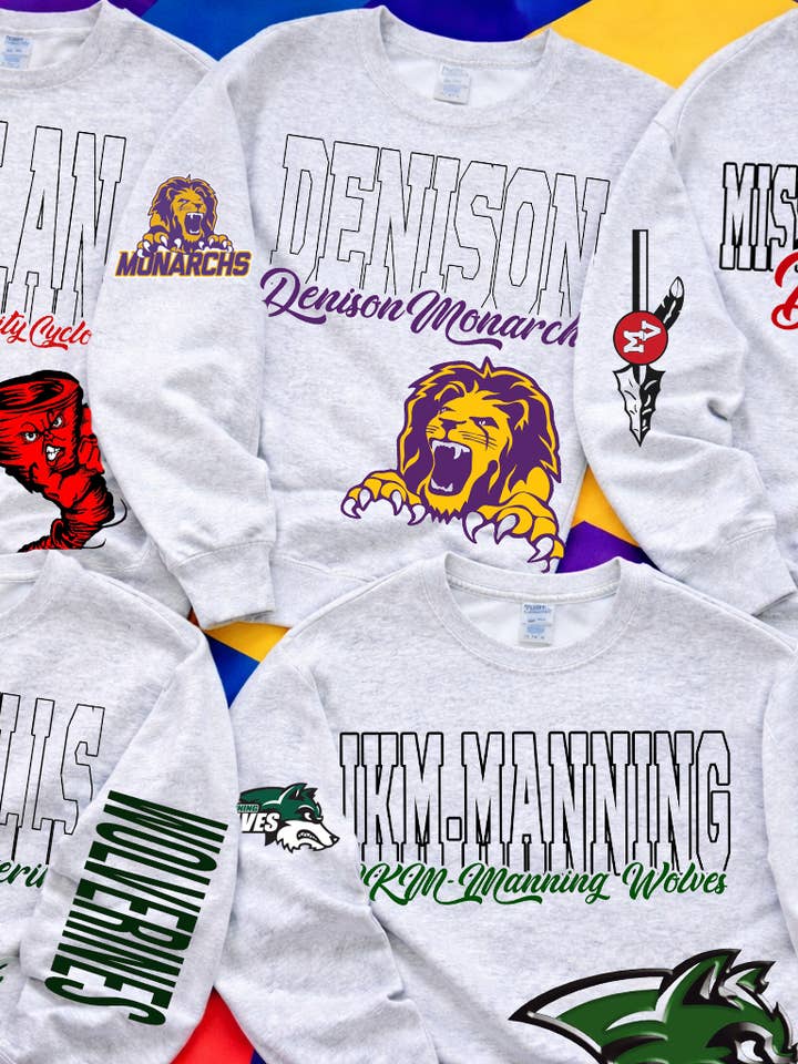 Premium Sublimated School Crewneck Sweatshirt | Custom for wholesale by Rust + Stitch