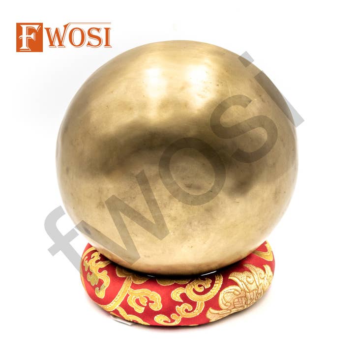 Fwosi - Wholesale Meditation Supplies - Himalayan Tibetan Singing Bowl Set with Mallet & Cushion | Antique Meditation Bell Sound Bowls for Yoga | Healing Bowl | Mindfulness Bell6