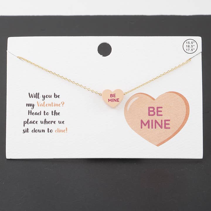 Be Mine Heart Pendant Necklace for wholesale by 3AM BY H&D ACCESSORIES