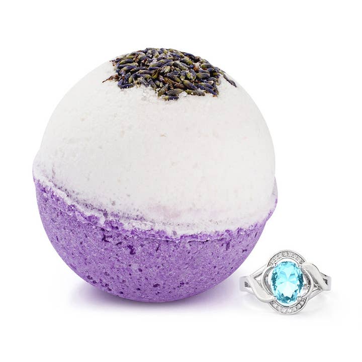 Dreamy Lavender 10oz Jewelry Bath Bomb for wholesale by JewelScent