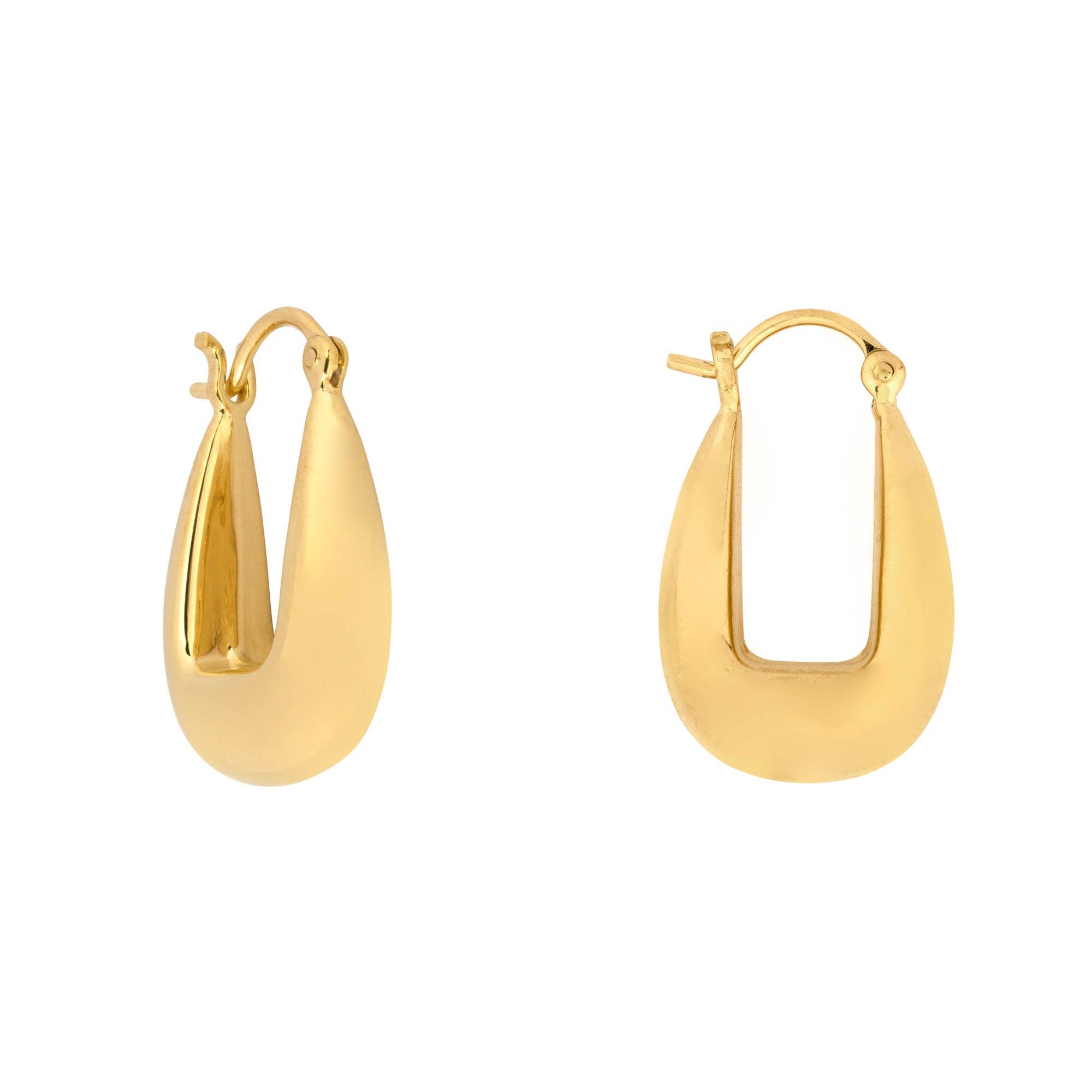 Vurchoo – wholesale Hoop earrings – Gold Drop Saddle Hoops0