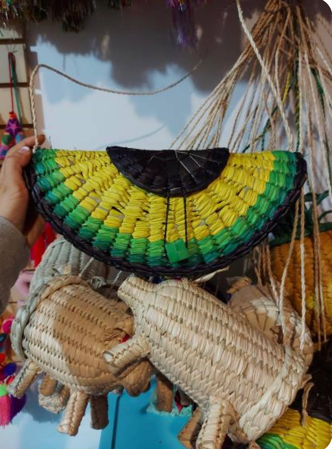 The Faria - Venta al por mayor Bandolera - Mujer - Bolsa de pajita de aguacate/bolsa de aguacate4