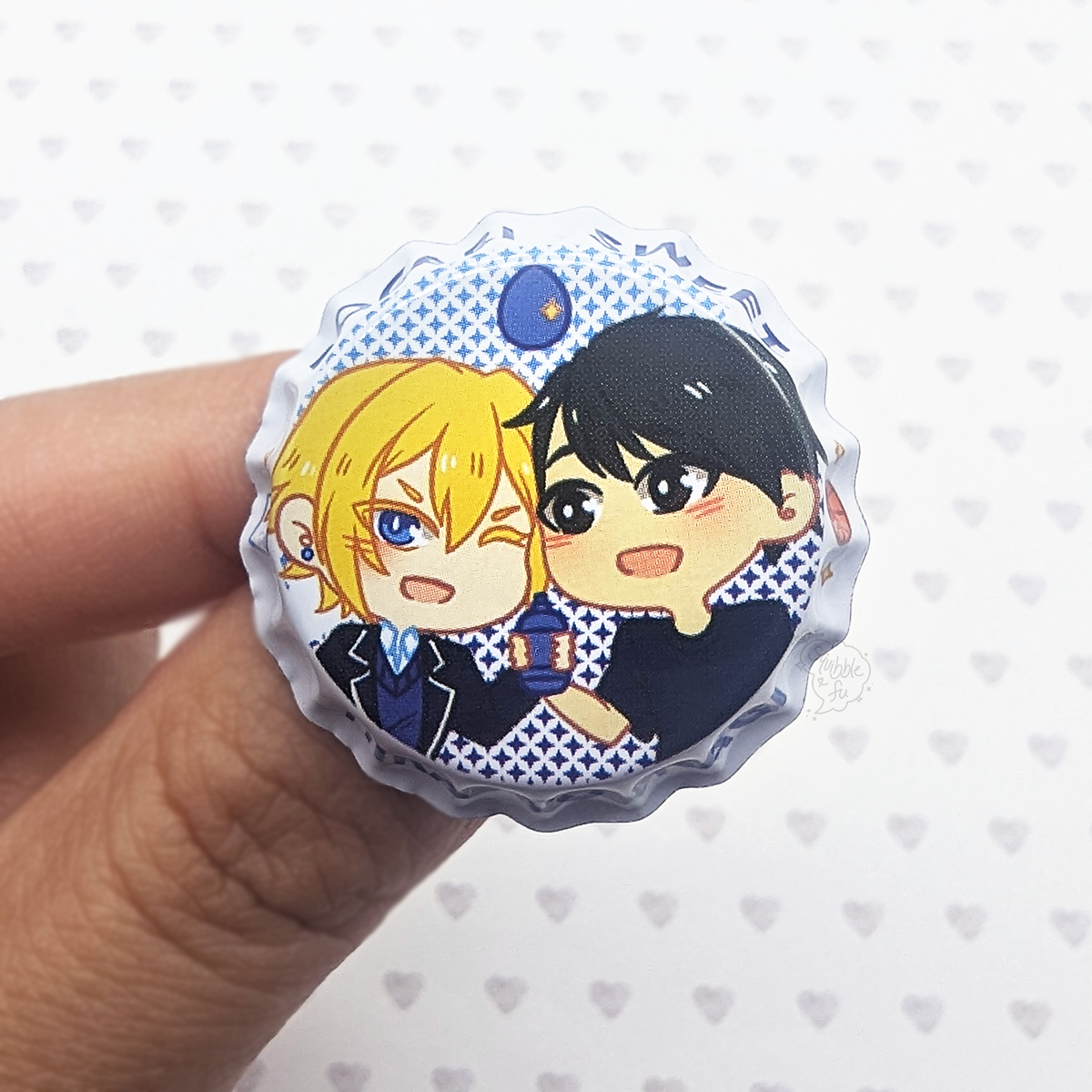 squibblefu - Wholesale Lapel Pin/Button - Pocari Sweet | Hirano to Kagiura | Bottle Cap Pin-back Button14