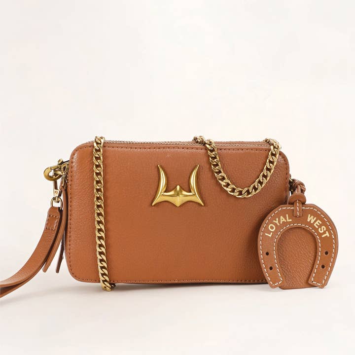 Loyal West Shell Mini Purse Brown for wholesale by Myra Bag