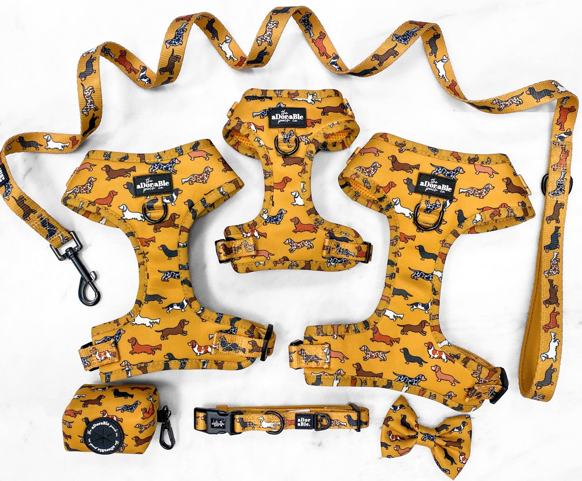 The aDoraBle Pooch Company - Wholesale Pet Harness - Dog - Adjustable Harness - Dashing Dachshunds3