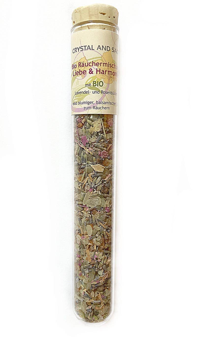 Crystal and Sage - Wholesale Incense - organic incense mix love and harmony2
