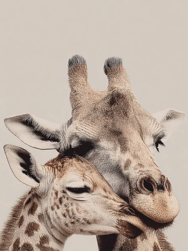 Side by Side: Giraffer | Kort Fripperies för wholesale av Fripperies