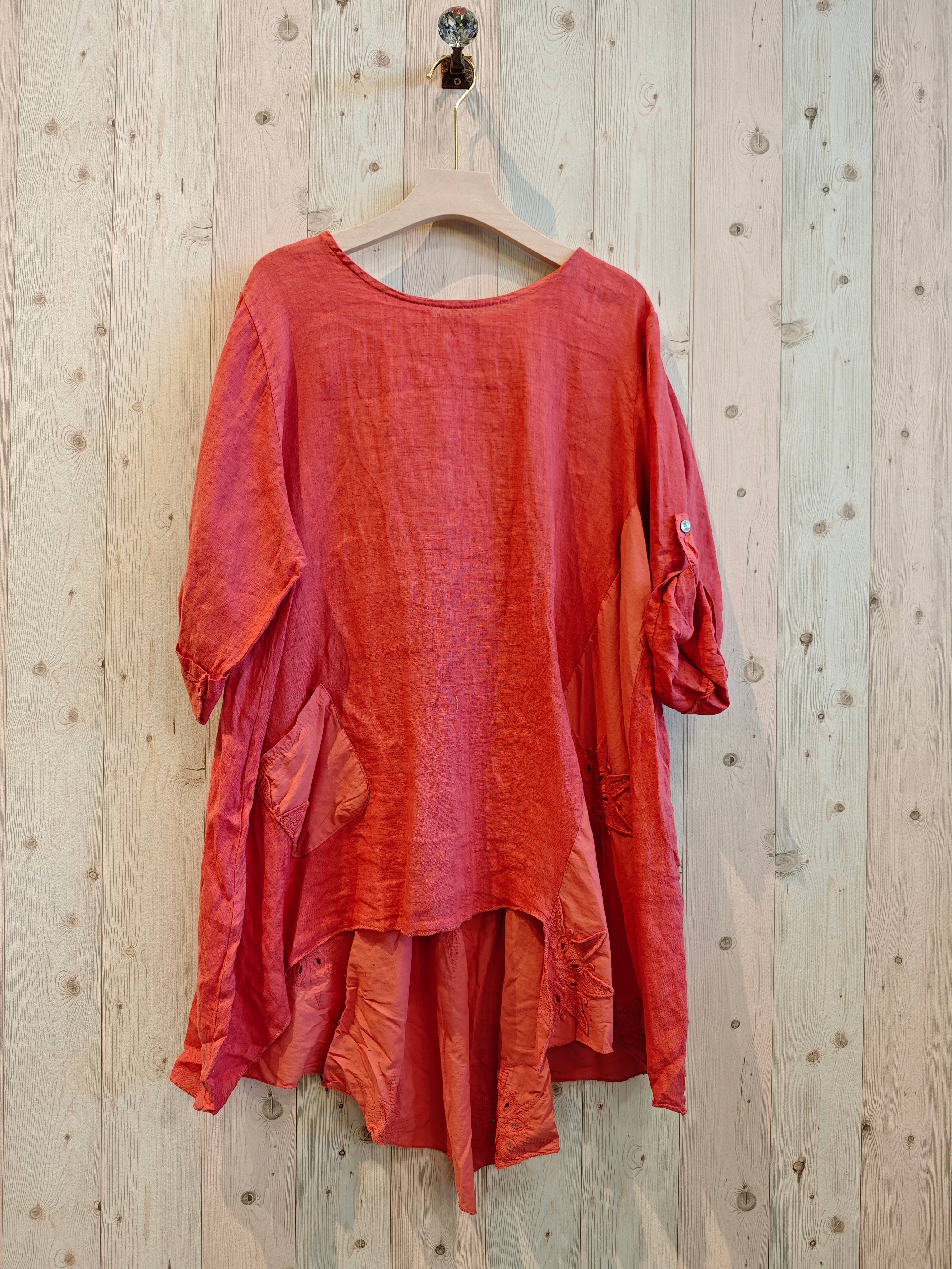 Linen & More - Wholesale Tunic - Women's - REF 11922 100% LINEN LONG BLOUSE2