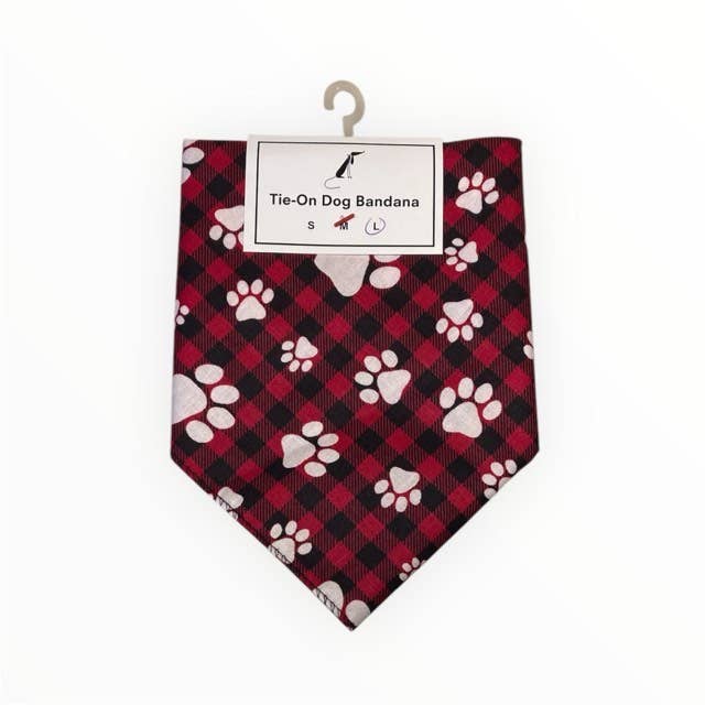 Jo's Pet Treats & Bandanas by Abab Enterprises, LLC - Wholesale Pet Bandana - Dog - Paw Print Tie-On Dog Bandana Retail-Ready27