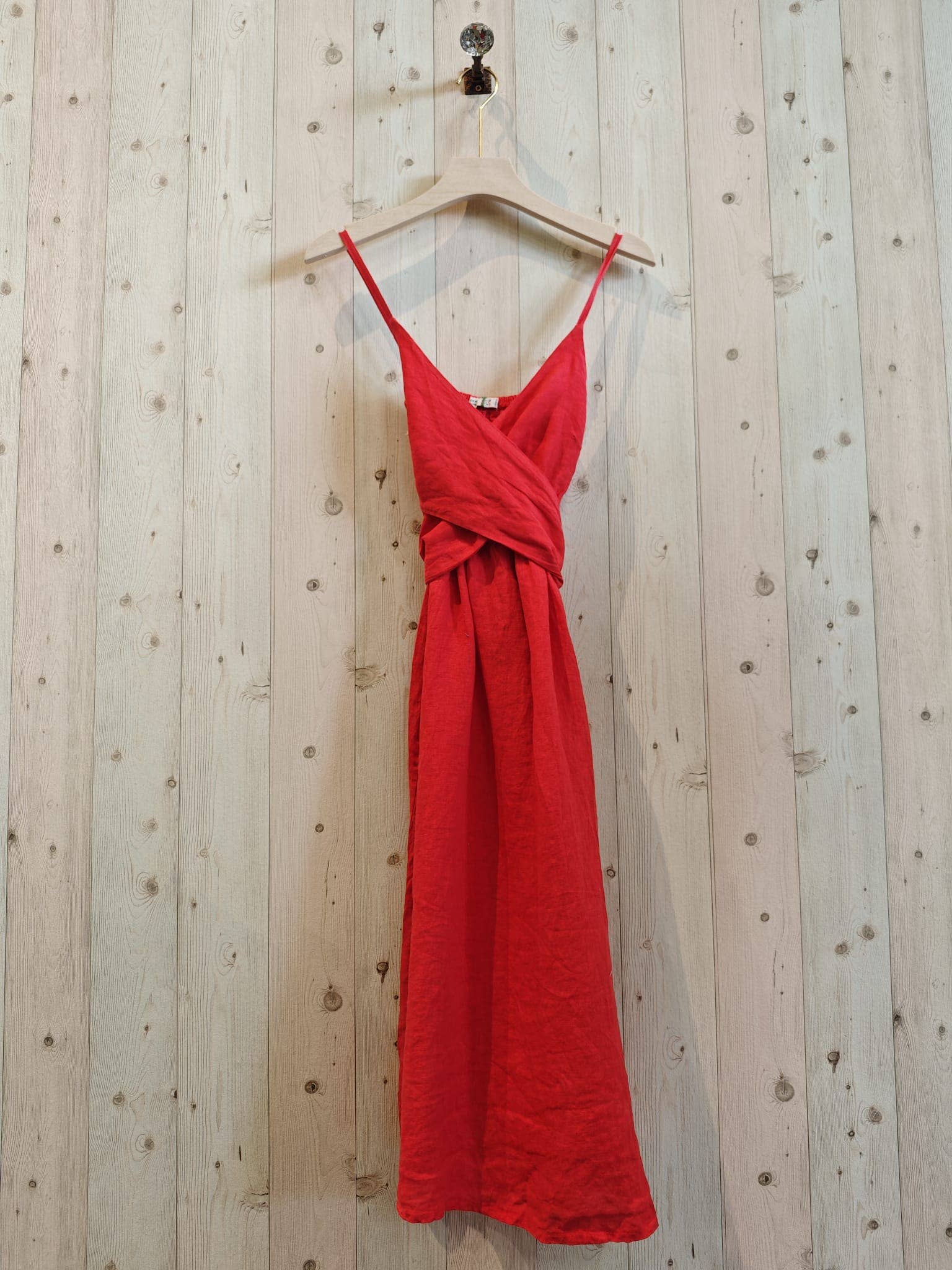 Linen & More - Wholesale Dress - Women's - REF 25811 DRESS WITH CROSSED BOW 100% LINEN7