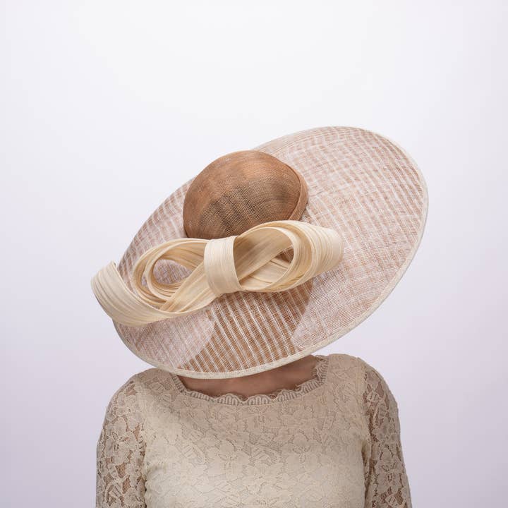 KaKyCo - Wholesale Hat Accessory - Women's - Dual Color Sinamay Base With Jinsin Buntal Bow | 10208517