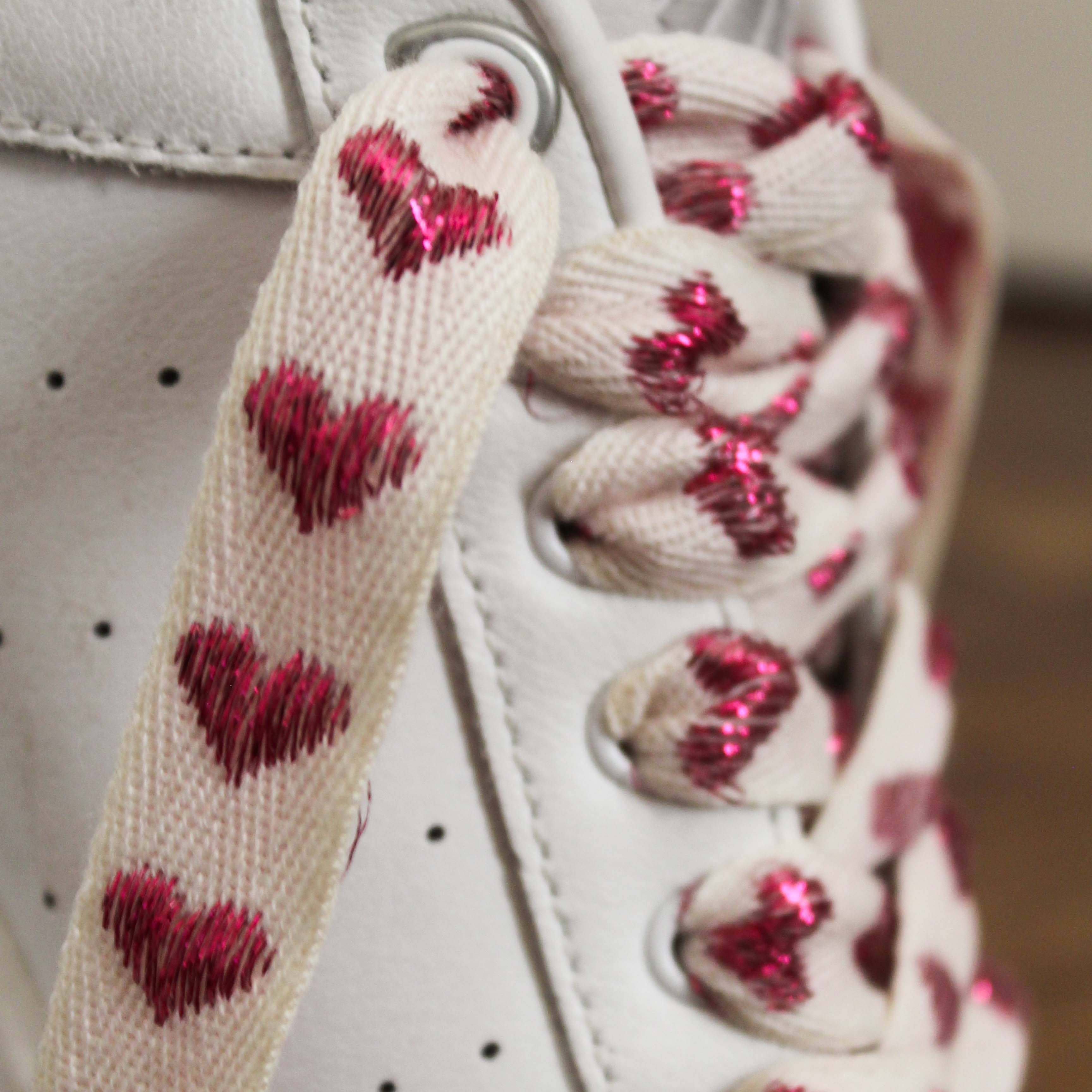 furiouslaces - Wholesale Shoelaces - Women's - Linen shoelaces and pink hearts5