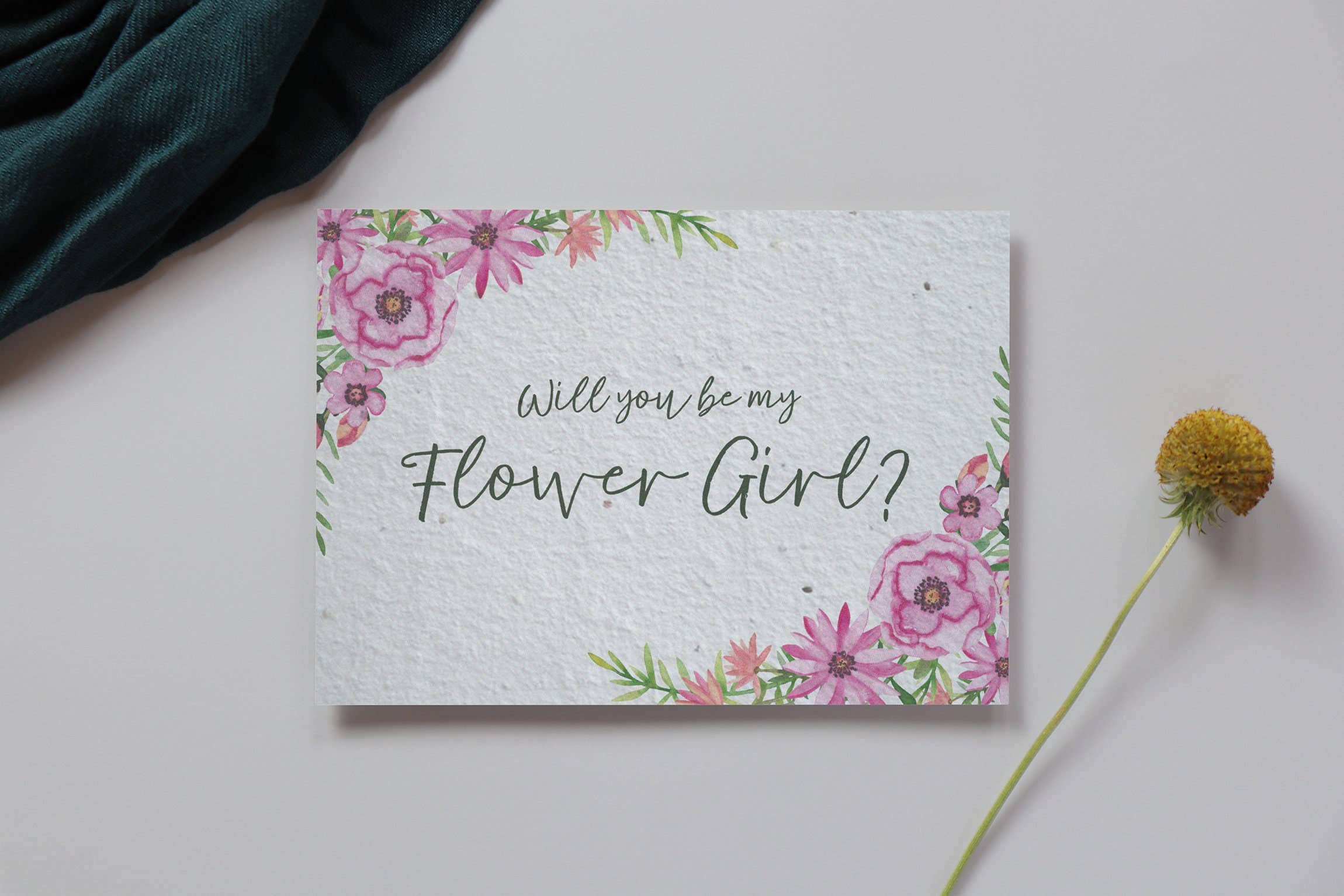 Purcell-Green Studios – wholesale Wedding card – Will you be my flower girl? Plantable Greeting Card Gift1