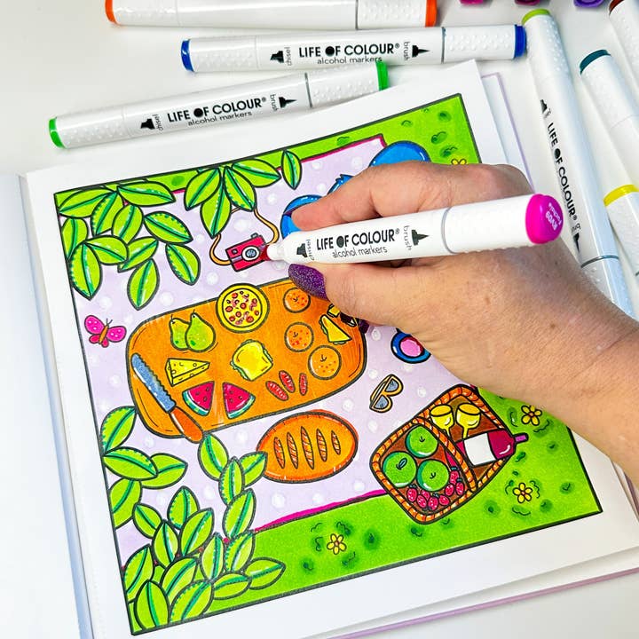 Life of Colour - Wholesale Marker - Art Markers - 24 Alcohol Based, Dual Tip Markers for Colouring6
